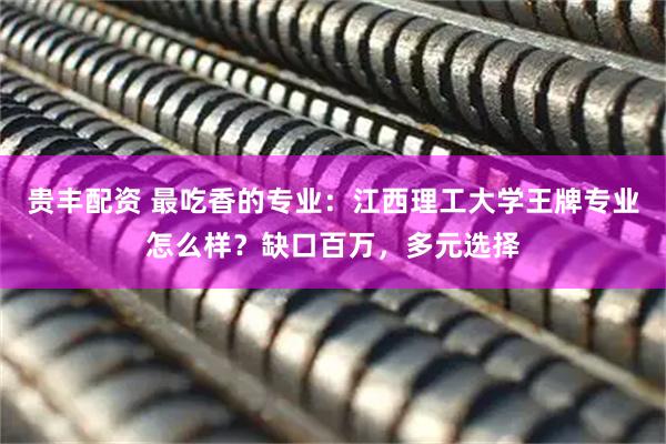 贵丰配资 最吃香的专业：江西理工大学王牌专业怎么样？缺口百万，多元选择