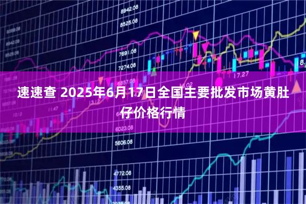速速查 2025年6月17日全国主要批发市场黄肚仔价格行情