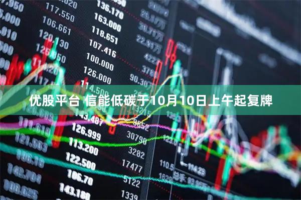 优股平台 信能低碳于10月10日上午起复牌